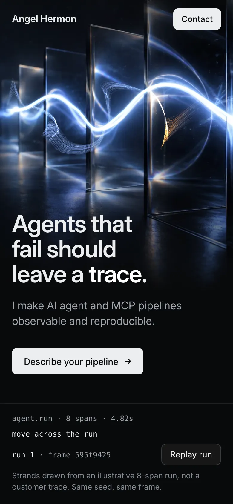 Agent observability site on a phone