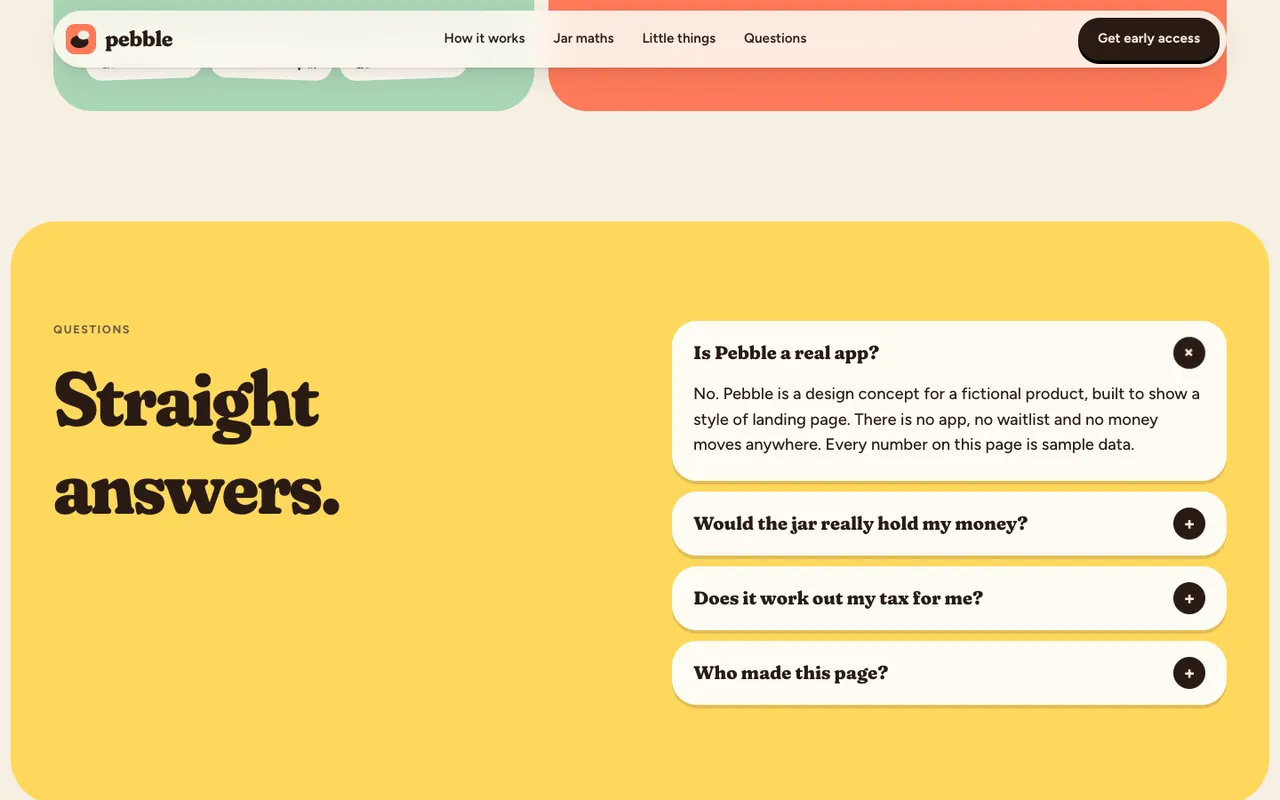 Pebble section: Questions answered